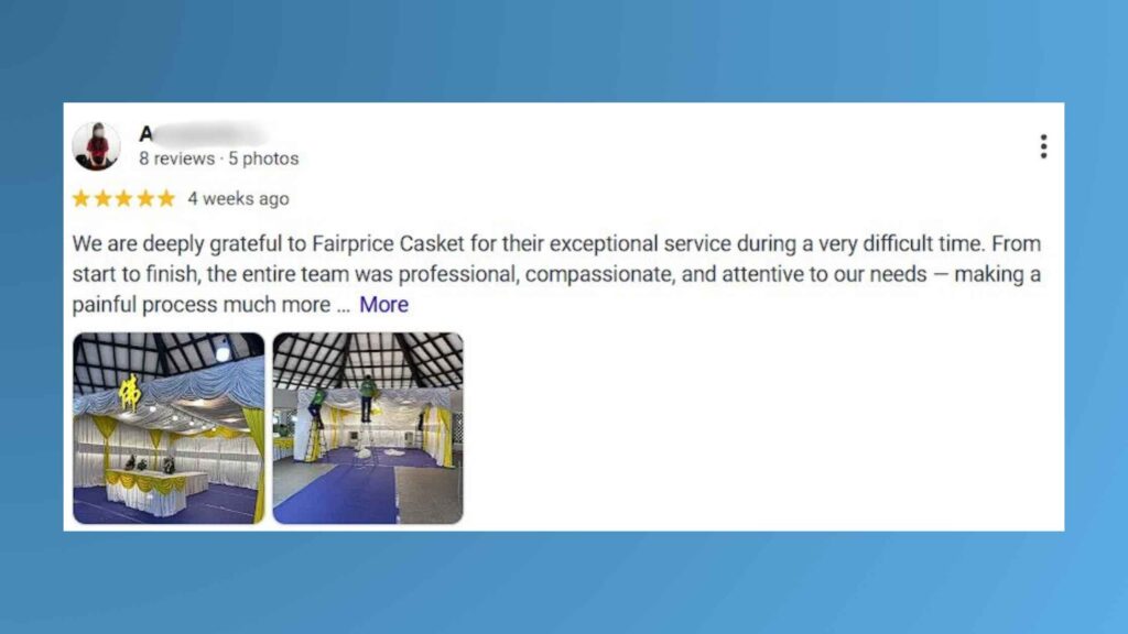 casket fairprice review 2 funeral singapore