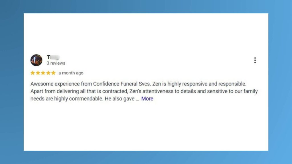 confidence funeral review 2 funeral singapore