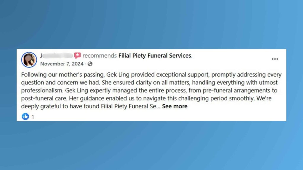 filial piety review 1 funeral service singapore